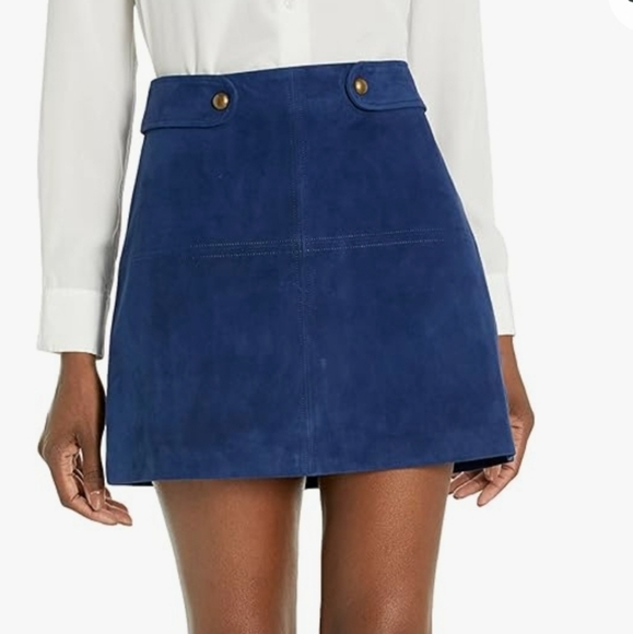 Trina Turk Riya Suede Mini Skirt - Picture 1 of 7